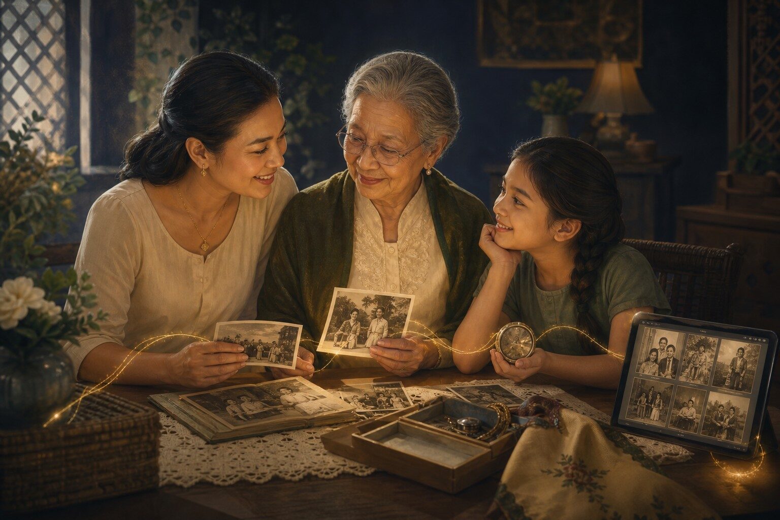 Future generations discovering the story and values of a loved one